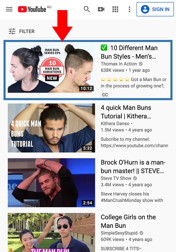 man bun haircut ranking 