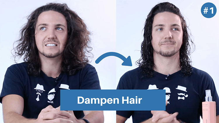 How to tame curly hair for men