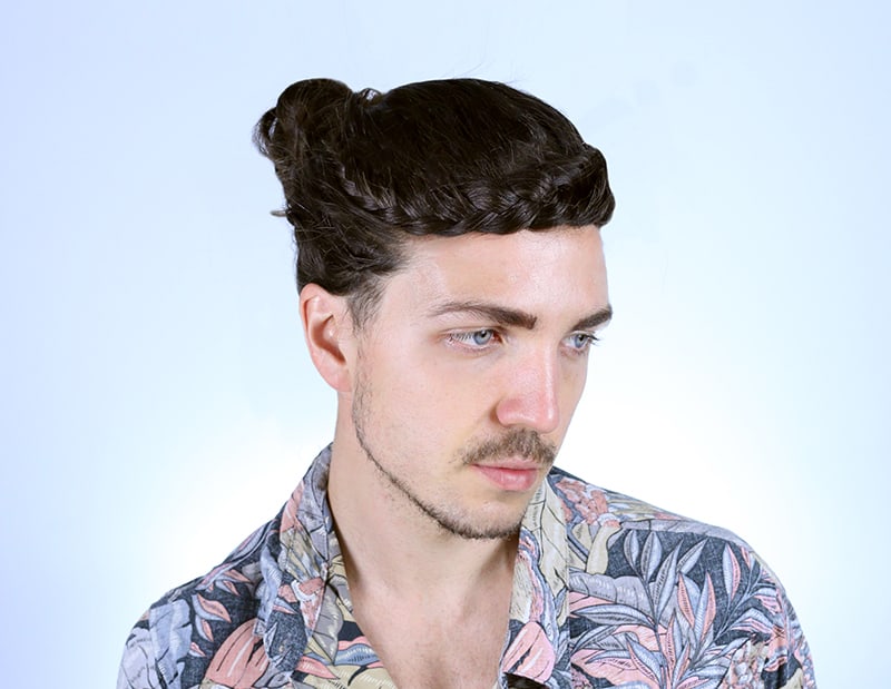 man bun braid styles