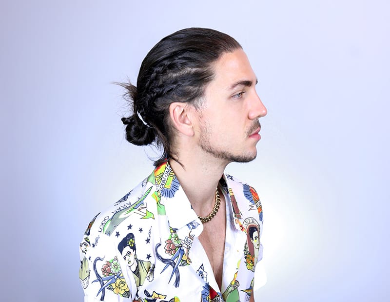 man bun braid styles