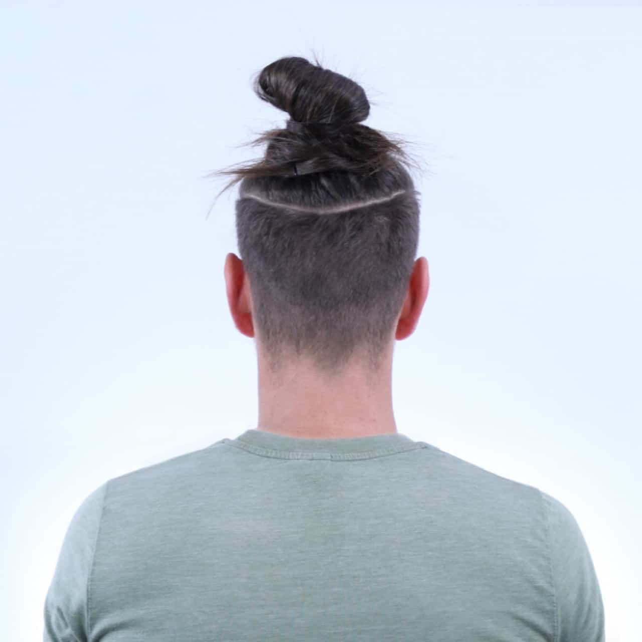 round man bun back