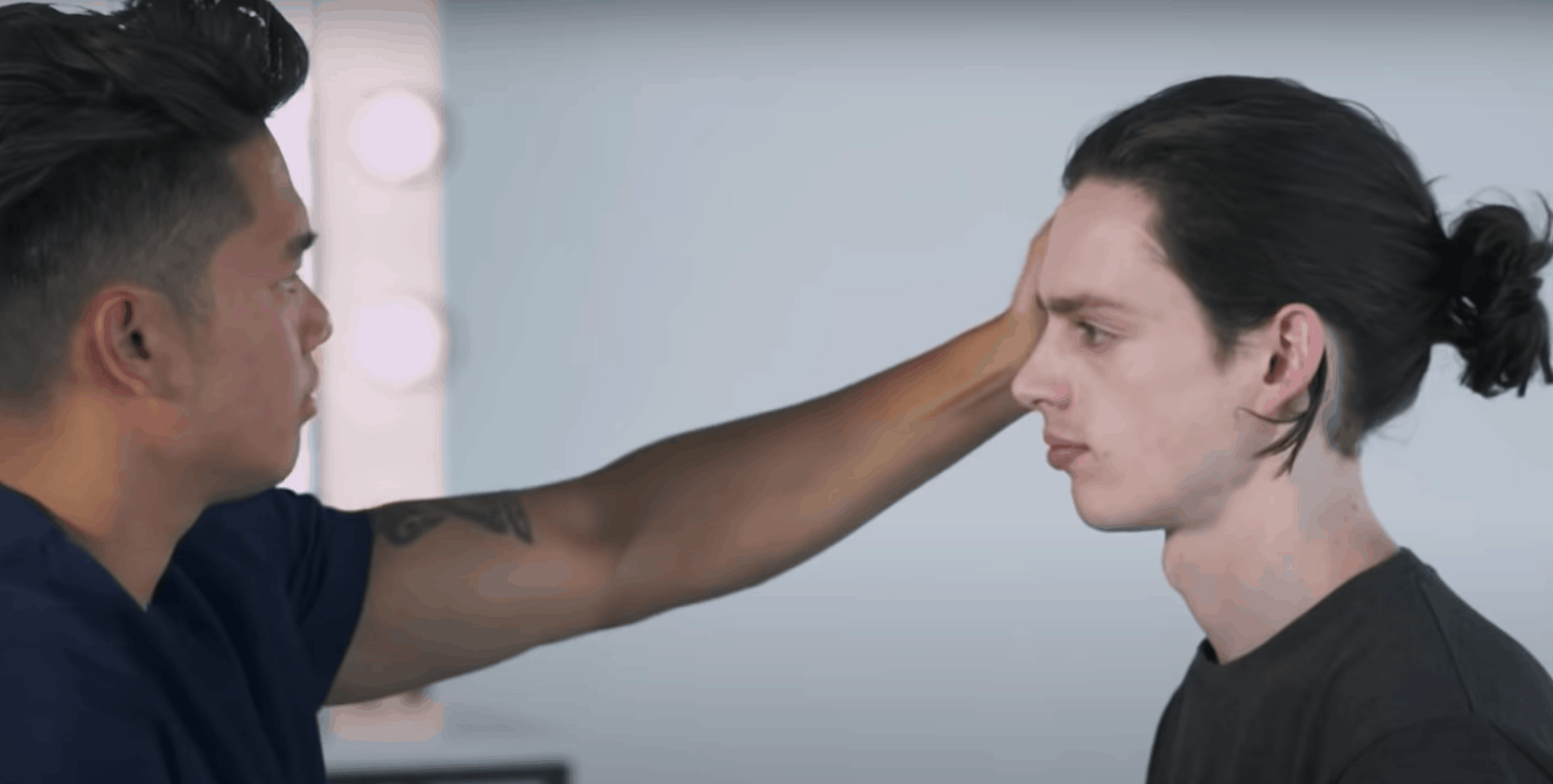 The final messy man bun look